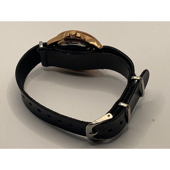 Fossil AM4615 Women's Black Leather Analog Brown Dial Quartz Genuine Watch JD398 - Picture 10 of 11